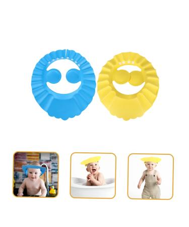 FRCOLOR 2pcs Shampoo Cap Bonnets for Toddlers - Bath Visor & Sun Hat Combo | Assorted Colors | 29.5X27.5CM - Buy Online on GoSupps.com