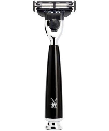 M HLE Rytmo Shaving Set Pure Badger Hair Black Precious Resin Compatible with Gillette Blades Premium International Shipping - Buy Online on GoSupps.com
