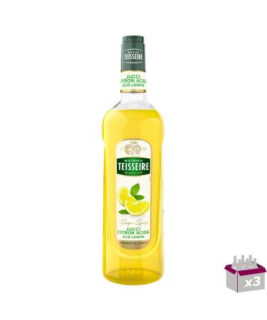 TEISSEIRE Jucci Lemon Acid Syrup - 1L - Pack of 3