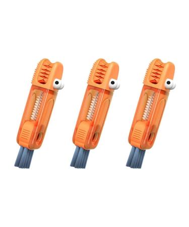 Jbnmvc 3 in 1 Cup Lid Cleaning Brush 2024 New Crevice Cleaning Brush Set for Bottle Mouth Tight Spaces Cup C Orange