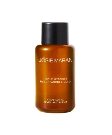 Josie Maran Triple Hydroxy Resurfacing Liquid - Anti-Aging Exfoliating Toner with Azelaic Glycolic Mandelic Acid & Alpha Hydroxy Acid for Even Skin Tone & Smooth Youthful-Looking Skin (1.7 oz)
