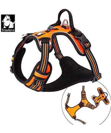 Truelove No Pull Dog Harness - Reflective Adjustable Soft-Padded Vest with Handle - TLH56512 S Orange | International Shipping - Buy Online on GoSupps.com