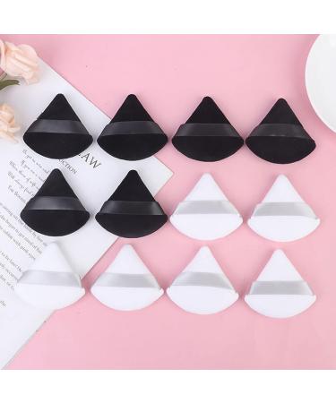 BODYA 10 Pieces Pure Powder Puff Soft Velvet Face Triangle Cosmetic Foundation Sponge Washable Face Cosmetics Cotton for Loose Powder Mineral Powder Body Powder Wet Dry Makeup Tool - Buy Online on GoSupps.com