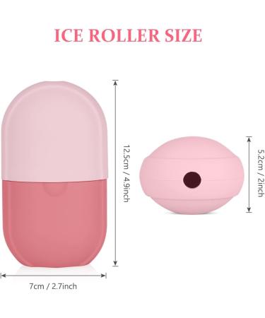 Acwoo Silicon Ice Roller - Facial & Body Massage Device for Anti-Aging Dark Circles Relief - Pink - Buy Online on GoSupps.com