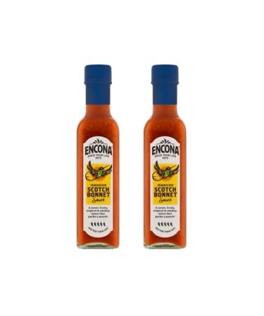 Encona Scotch Bonnet Chilli Sauce 2 x 220ml Twin Pack Hotter Than Hot + Luck Of The Irish Sticker