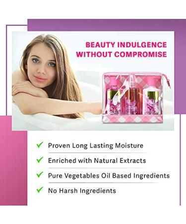 Vital Luxury Bath & Body Care Travel Set - Pea Flower Scent Home Spa Gift Set for Him and Her - Buy Online on GoSupps.com
