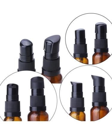 15ml Brown Empty Refillable Glass Lotion Bottles - 5 Pack with Pumps for Essential Oils & Travel - Eco-Friendly Cream Containers - Buy Online on GoSupps.com