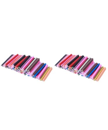 Beaupretty DIY Manicure Supplies 100 Pcs Nail Art Tips Decoration Manicure Nails Stickers Diy Nail Art Supplies Nail Art Stickers Claycanes Sticks Nail Stickers Self Made 3d Polymer