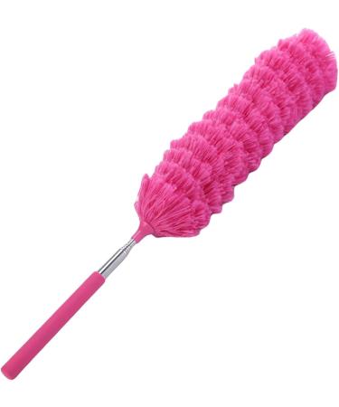 Ceiling Duster with Extension Pole Cobweb Duster with Telescoping Pole - Flexible Spider Web Brush Reusable Fiber Duster Ergonomic Cleaning Tool for Furniture Car Cobweb Hot Pink - Buy Online on GoSupps.com