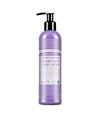 Dr. Bronner's - Organic Lotion (Lavender Coconut  8 Ounce) - Body Lotion and Moisturizer  Certified Organic  Soothing for Hands  Face and Body  Highly Emollient  Nourishes and Hydrates  Vegan  Non-GMO Lavender Coconut 8 ... - Buy Online on GoSupps.com