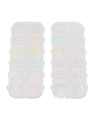 Resin Bow Nail Decor Nail Art Jewelry Bow Portable Glitter for Girls for Salon