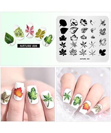 Alexnailart NA006: Natural Leaves Nail Art Stamping Plate for DIY Stencil Designs - Buy Online on GoSupps.com
