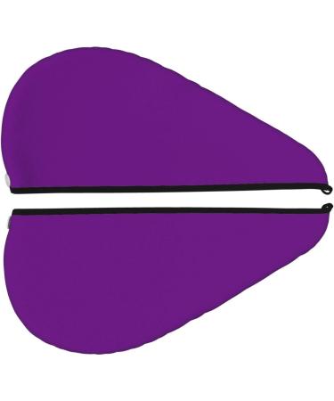 Buy Hair Towel Wrap - Quick Drying Towel Turban with Button (Purple) - Best Hair Drying Solution for Fast Results - Buy Online on GoSupps.com