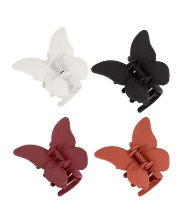 KALLORY 4Pcs Hair Claw Clip Butterflies Back Hair Clamp Holder Clips for Women and Girls 1 count (Pack of 1) Assorted Color