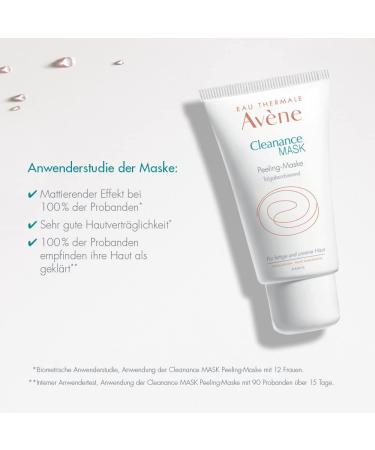 Buy AVENE Cleanance Peeling Mask 50 ml - Natural Cellulose Exfoliating Mask for Clear Skin | International Shipping - Buy Online on GoSupps.com