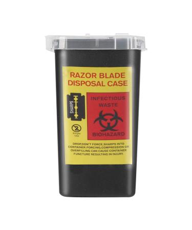 Disposable blade waste box with plastic 10x10x15.5 cm 1l size waste box black