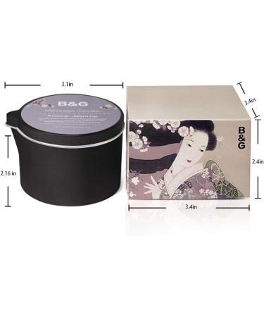 B & G Jasmine Massage Candle 6.5oz - Luxurious Aromatherapy Essential Oil for Relaxing Home Spa & Body Massage - Moisturizing Scented Candle - Buy Online on GoSupps.com