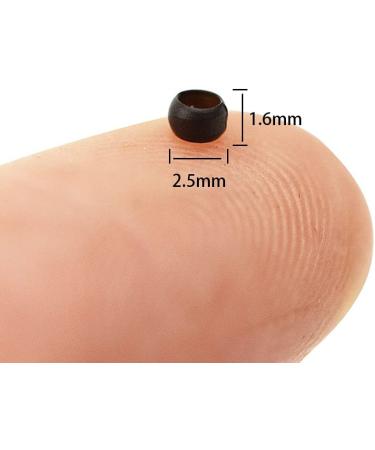 200pcs 2.5mm Copper Nano Rings Beads Hair Extension Nano Rings Beads (Dark Brown) 200pcs Dark brown - Buy Online on GoSupps.com