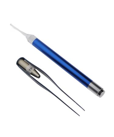LED Earwax Removal Kit Tweezers Avoid Scratching LED Light Ear Pick Stainless Steel Rounded Head Prevent Slip Storage Box for Home Use