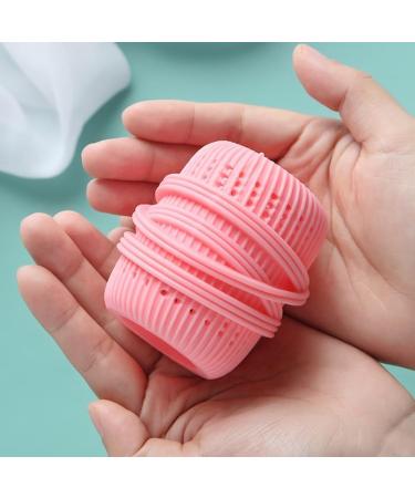 Anti-tangle substitute Washer cleaning ball Laundry Washing Ball Magic Laundry Ballfabric softener dispenser Laundry soap Laundry Balls Washing Machine Washing Ball clothes (Pink) - Buy Online on GoSupps.com