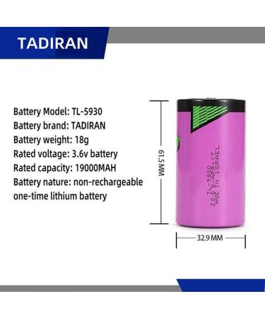 Buy TL-5930 3.6V Battery (Pack of 2) | 19000mAh for Tadiran TL-5930 Series Size D | International Shipping Available - Buy Online on GoSupps.com
