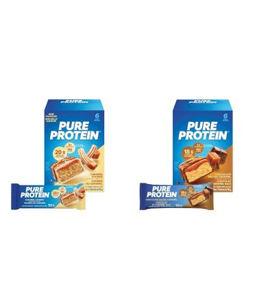 Pure Protein Bars - Nutritious Gluten Free protein bar & Bars - Nutritious Gluten Free protein bar Caramel Churro + Chocolate Salted Caramel