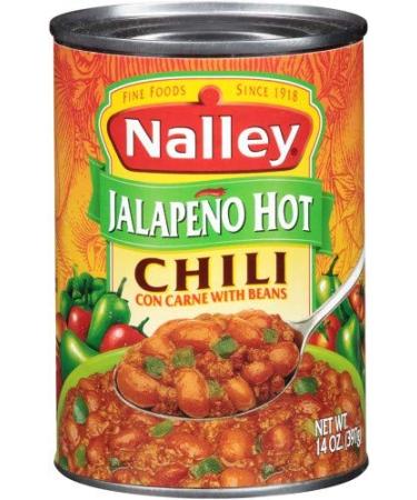 Nalley Jalapeno Hot Chili Con Carne with Beans (Pack of 4)