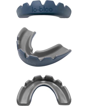 LOBLOO Dual Density Mouthguard for Sports | MMA Hockey Football Rugby | All Ages (14+) | Marine Blue - Buy Online on GoSupps.com
