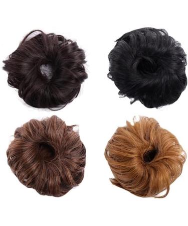 Messy Bun Hair Piece for Women Synthetic Donut Straight Ponytail Hair Messy Hair Bun Scrunchie Chignon With Elastic Hair Bands Pieces For Women Hair Extensions Fake Hair Accessories for Women Girls 6AT88 - Buy Online on GoSupps.com