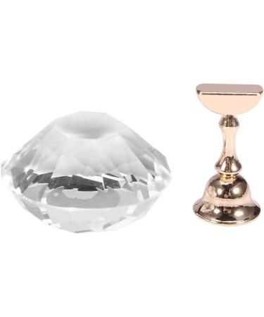 Nail Holder - Nail Tip Holder Alloy Stand Holder Magnetic Nail Tip Practice Stand Base for Nail Art Display 4 Types (Design : #4 White Diamond Crystal) - Buy Online on GoSupps.com