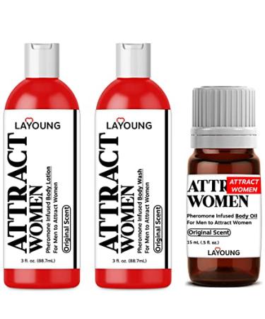 LAYOUNG Attract Women Pheromone Infused Mini Travel Kit For Men Formula