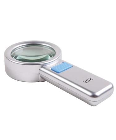 20x Led Glass Handheld Illumination Magnifier Optics HD Glass Lens for Elderly Children Reading Maintenance Identification Needlework Repair Made in China