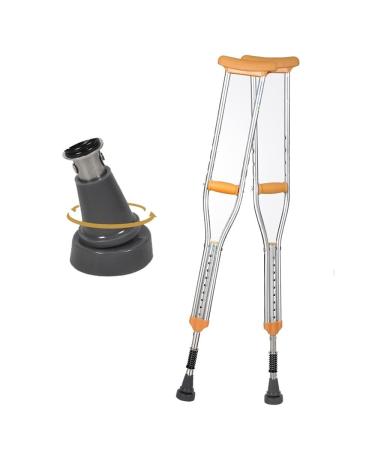 Crutches for Adults with Damping Spring Crutches with Soft Ergonomic Handle Grips Forearm Crutches Walking Crutches Post Injury Or Surgery Support for Elderly Handicapped Adults Journey