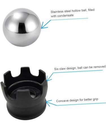 Clispeed Handheld Massage Device - Hot & Cold Cryotherapy Stainless Steel Ball for Muscle Relaxation | Portable Home Massage Tool - Buy Online on GoSupps.com