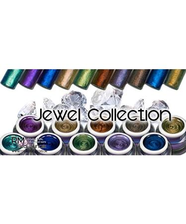 RM BeautyYnails Premium UV Metallic Glittergel Jewel Collection - Turmalin Gr n-Blau 5ml | Professional High Opacity Carbgel for Stunning Nails - Buy Online on GoSupps.com