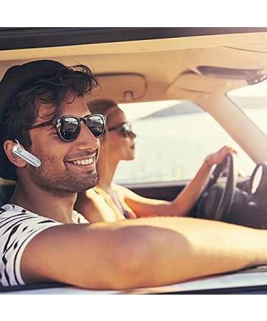 V5.0 Wireless Bluetooth Headset for Cell Phones | IPX5 Waterproof | 16 Hrs Talk Time | Noise Cancelling Mic | Silver - Buy Online on GoSupps.com
