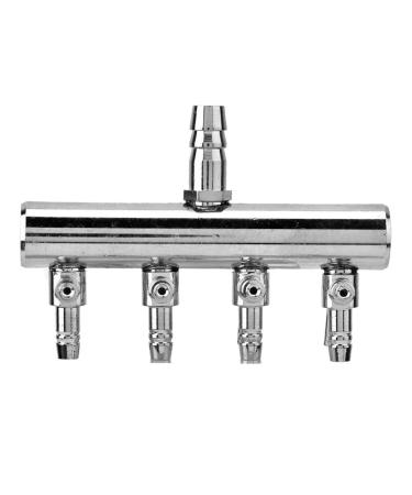 Watris Veiyi Stainless Steel Air Distributor for Aquariums - 2/4/6 Way Adjustable Air Control Valve 8mm Input 4mm Output - Ideal Air Pump Divider - Buy Online on GoSupps.com