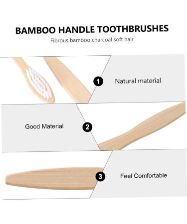 Travel Toothbrush Set - 10 Pcs Natural Wooden Handle Toothbrushes for Adults - Comfortable Micro Toothbrushes for On-the-Go Hygiene - Buy Online on GoSupps.com