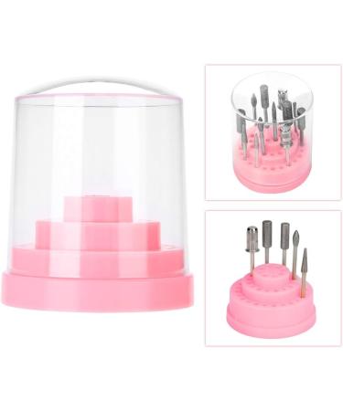 Nail Drill Stand Nail Drill Holder 48 Holes Professional for Nail Art Drill Bit Organizer Box Holder Nail Art Accessories pink - Buy Online on GoSupps.com