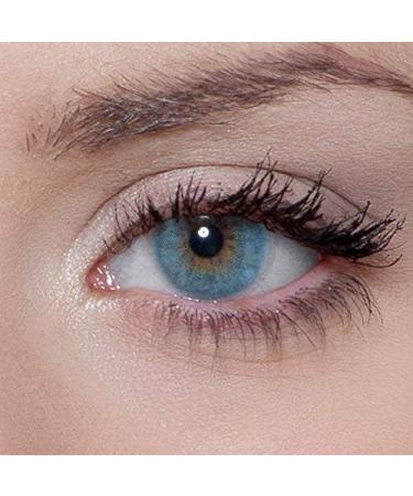 Buy Matlens EOS Blue Colored Contact Lenses - Prescription-Free Big Eyes with Case & Care Kit - 2 Lenses - Buy Online on GoSupps.com