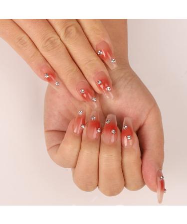 Shiny Ballerina Long Pink False Nails - 13PC Custom Art Design | Acrylic Nail Tips for Women & Girls - Buy Online on GoSupps.com