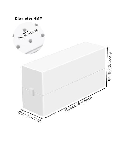 Diesisa 48-Hole Acrylic Nail Bit Holder for Storage - White | Dustproof Container for Home & Salon Use - Buy Online on GoSupps.com