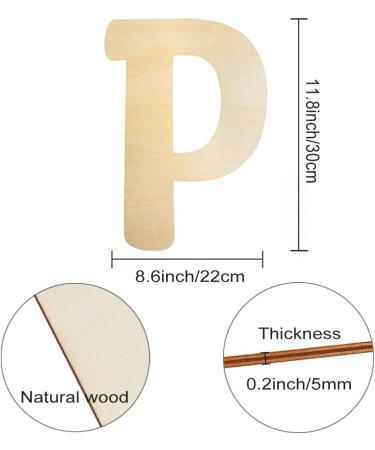 30cm Large Wooden Letter for Crafts & Nursery Decor - Capital Alphabet MDF Wood Slice for Children's Names - Home Wall Art & Sign Board Stencil - Buy Online on GoSupps.com