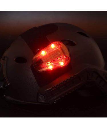 JOYASUS Tactical Helmet Light - Waterproof Airsoft Green Red Strobe Lamp | Black (Red Light) for Enhanced Visibility - Buy Online on GoSupps.com