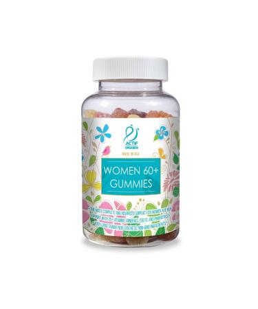 ACTIF Women Age 60+ Gummies with 25+ Advanced Factors and Probiotics - Non GMO Made in USA 90 Count