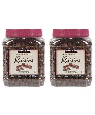 Kirkland Signature Milk Chocolate Raisins Covered in Milk Chocolate: 54 Oz (3.38lb) - 2 Pack