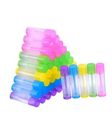 50pcs Clear Lip Balm Containers for DIY Makeup Handcraft - Lightweight Empty Gloss Tubes with Portable Lipstick Cap - ADOCARN - Buy Online on GoSupps.com