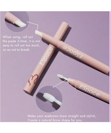 2 Pack Double-Headed Eyebrow Soap Fix Balm with Brush - Long Lasting 3D Stereotyped Eyebrow Styling Wax - Buildable Pencil Included - Buy Online on GoSupps.com