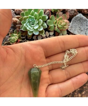 Shop Pandiui23 Moosachat Crystal Pendulum - Vintage Hexagonal Natural Stone for Chakra & Reiki Healing - Buy Online on GoSupps.com