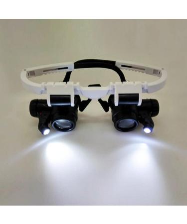 Meichoon LED Light Magnifying Eyeglasses Head-Mounted Magnifier 8X 15X 23X Hands Free for Hobbies Reading Watch Repair Jewelry Identification UC44 - Buy Online on GoSupps.com